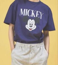 グッドロックスピード ミッキーマウスプリントTシャツ ネイビー フリーサイズ