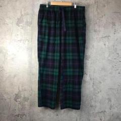Z3718古着　チェックパンツ　パジャマパンツ　緑　紺　黒　赤　90s Y2K