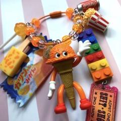 じゃらじゃらキーホルダー オレンジ アイスクリーム☆ - メルカリ