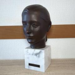 船越保武 ローラ ブロンズ像 大理石台 刻印あり 美術品 少女像 彫刻 船越保武 ローラ ブロンズ像 大理石台 刻印あり 美術品 少女像