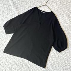 美品＊セオリーリュクス コットン混クルーネックブラウス 38 黒 半袖 洗える 2025年最新】Theory luxe シャツ・ブラウスの人気アイテム