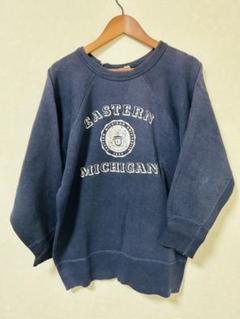 60s 70s vintage sweat カレッジツートン50s 前V