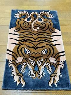 SALE》希少 新品 シルク チベタンタイガー 虎 チベット L 134㎝⑦