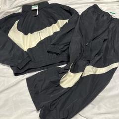 ✨新品✨ナイキ セットアップ ナイロン切替 ビッグスウォッシュ デカロゴ 灰 S 新品 NIKE上下セットアップ XLサイズ 白赤 ナイキ ナイロン