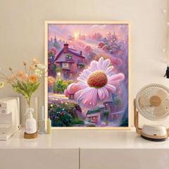 新品北欧風ピカピカひなぎく雛菊クロスステッチ　刺繍キット図案印刷済み布 玄関飾り