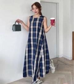 birthday bash  チェックロングワンピ※訳ありになりますのサムネイル