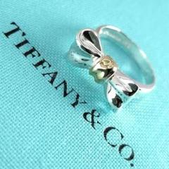 Tiffany&Co.リボンリングコンビ925/7507号 付属品 ☆SALE☆【ティファニー】リボン コンビ リング 7号 2248