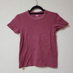 UNIQLO　ユニクロ　クルーネックT（半袖）レッド　ワインレッド　赤