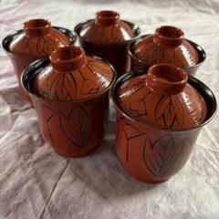 【茶道具】溜塗千筋端反箸洗　七宝（紙箱）　○ 茶道具】溜塗千筋端反箸洗七宝（紙箱）○