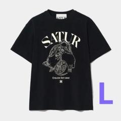 【韓国限定】大人気 SATUR セター サマーグラフィックTシャツ ブラック
