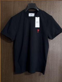 黒S新品 AMI Paris アミ レディース ロゴ グラフィック Tシャツ