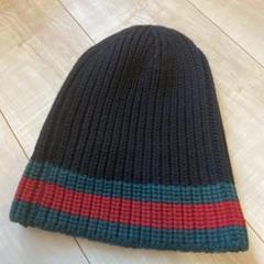 新品】GUCCI ニット帽 Mサイズ 黒/緑/赤 - メルカリ