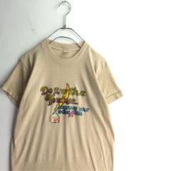 アメリカ古着 70s〜80s アイロンプリントTシャツ M ベージュ