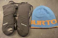 【美品】 Burton バートン スノーボードウェアセット ニット帽 グローブ BURTONバートンスノーボードグローブサイズXLニット帽ジュニア