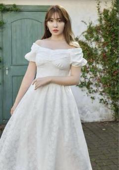 Herlipto ロングワンピース　ボウタイ　レース　フリル　襟　マーメイド　S Herlipto ロングワンピース ボウタイ レース フリル 襟