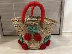 アッシュパイ　H.py さくらんぼカゴバッグ　赤