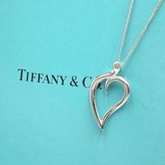 美品 Tiffany ハート リーフ ネックレス シルバー925 ビンテージ