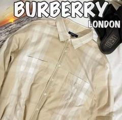 バーバリーロンドン|希少ライトベージュメガチェックシャツ Burberry