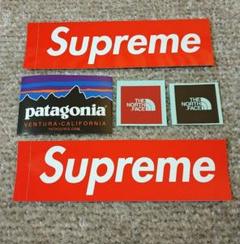 ノースフェイス2枚、パタゴニア1枚、supreme ステッカー2枚