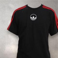 adidas ブラック Tシャツ Sサイズ 3本ライン