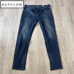 BAYFLOW ダークブルー スリムフィットデニム W32 ストレッチ素材