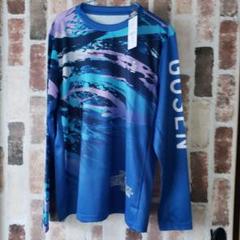 GOSEN 長袖Tシャツ M ブルー J25103