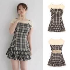 andmary Karen check mini dress - メルカリ