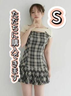 andmary チェック柄ミニワンピース（インナー付き） andmary チェック柄ミニワンピース（インナー付き） - メルカリ