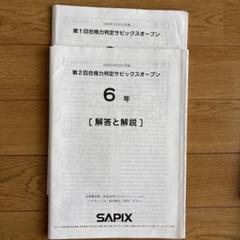 サピックス　2024年　実力診断サピックスオープン　3年　原本！ 2025年最新】サピックスオープン 3年の人気アイテム - メルカリ