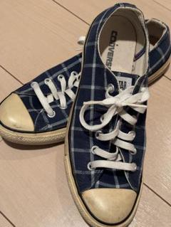 converse コンバース スニーカー ブルー チェック 26.5㎝