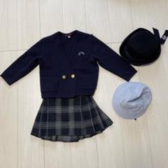 お値下げ富士見幼稚園　制服女子上下セット120 夏、冬帽子