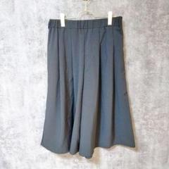 【美品】ガウチョパンツ ワイド ゆったり ゴムウエスト レディース Lサイズ