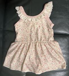ワンピース水着120 フリル花柄