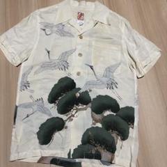ONIWASOTO オニワソト レーヨン　アロハシャツ 和柄　鶴　日の出　松　M m62967063712_1.jpg?1748438788