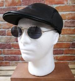 新品 フェイクレザー ハンチング ブラック