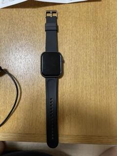 ブラック スクエア スマートウォッチ 本体 充電器ケーブル付き