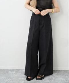 【新品・紙タグ付】Plageのリネンラミー ワークパンツ/Blのサムネイル
