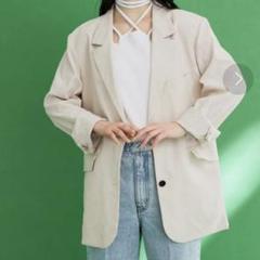 新品タグ付き アダムエロペ ストレッチリネンオーバーシャツジャケット ベージュ 新品タグ付き アダムエロペ ストレッチリネンオーバーシャツ