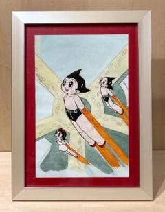 手塚治虫「キャラクタ―」額装●直筆彩色画 直筆サイン 昭和の漫画家● 手塚治虫「キャラクタ―」額装○直筆彩色画 直筆サイン 昭和の