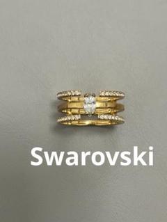 新品未使用 SWALOVSKI ビッグスワロフスキーゴールドリング 新品同様】SWAROVSKI スワロフスキー ゴールド リング 指輪