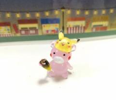 ガラス細工ミニチュア　お祭りブタさん