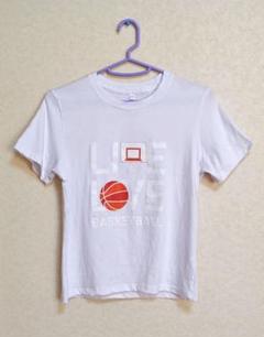 ガールズ　バスケットボール　Tシャツ　　ホワイト　9-10Y