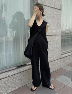 Cottonlinen Rough Combinaison ブラック 36