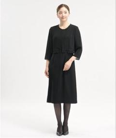 洗える涼感　ブラックフォーマル　ワンピース　17号 ゆったり　大きいサイズ