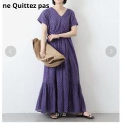 美品✨ヌキテパ コットンボイルドットプリントフレンチ ワンピース 水玉 フレア Spick & Span（スピックアンドスパン）の「【ne Quittez pas