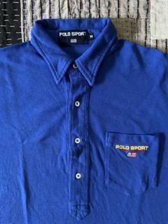 90s polo sport vtg ポロシャツ ポロスポーツ 青 ラルフ