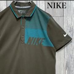 ナイキ　NIKE GOLF 半袖　ポロシャツ　ビックロゴ　ゴルフウェア　M