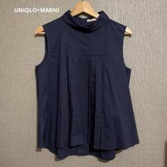 【正規品•未使用】MARNI ノースリーブ ブラックトップスsize40 ノースリーブ ブラウス トップス シャツ ユニクロ マルニ 新品