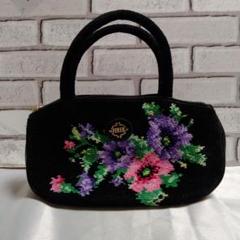 未使用シェニール織フェイラー風花柄グレーナイロンハンドバッグ定価19500円 フェイラー ショルダーバッグ シェニール織 FEILER 花柄｜Yahoo