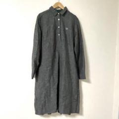 新品 タグ付 フレッドペリー 切替え プリーツ シャツワンピース S ブラック FRED PERRY フレッドペリー ワンピース レディース D7170 シアー